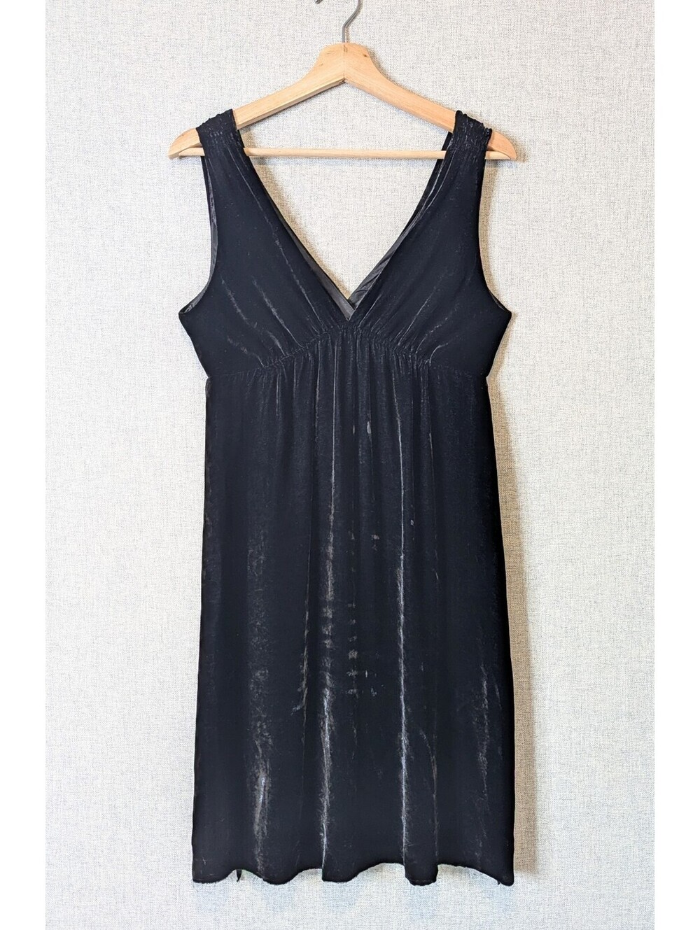 Vince silk blend velvet V-neck slip dress